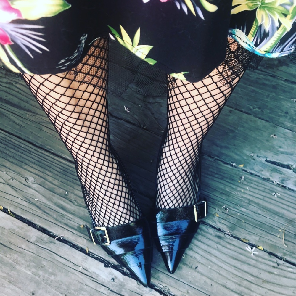 Jeffrey Campbell black patent leather heels
